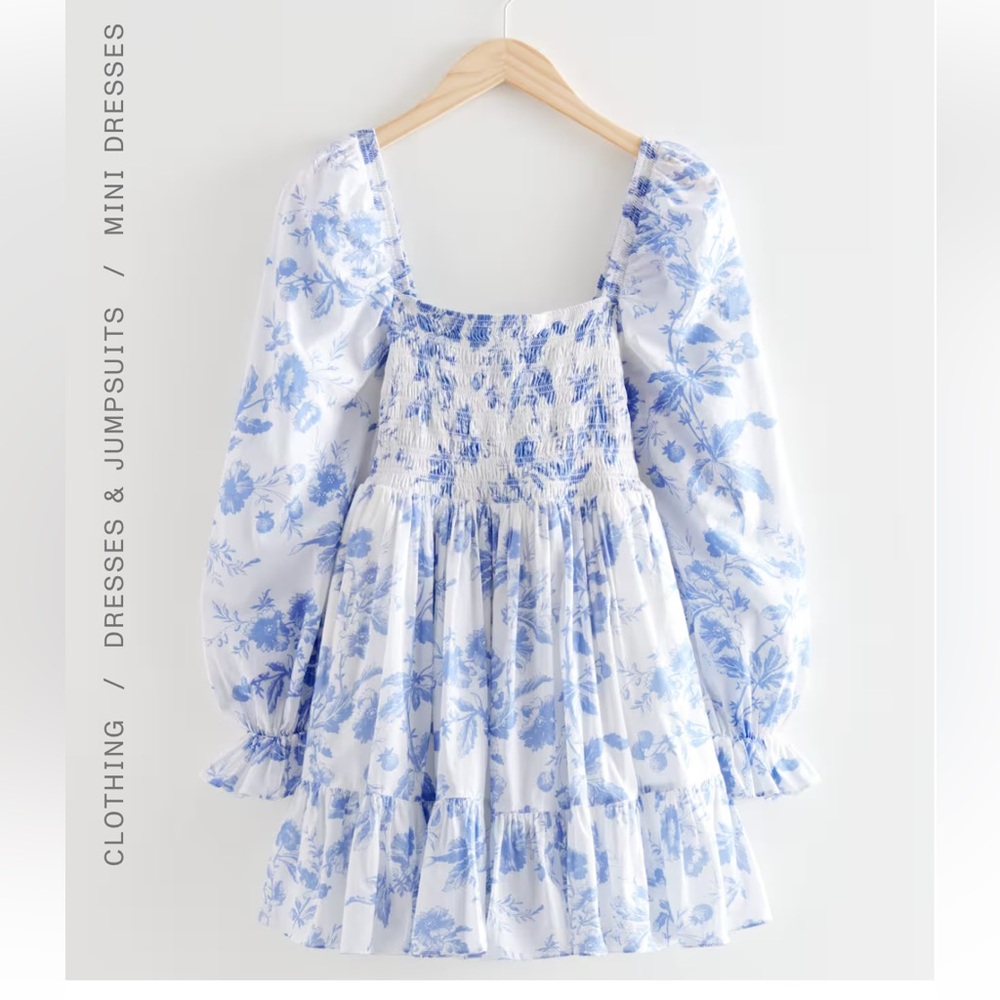 & Other Stories Blue Floral Dress